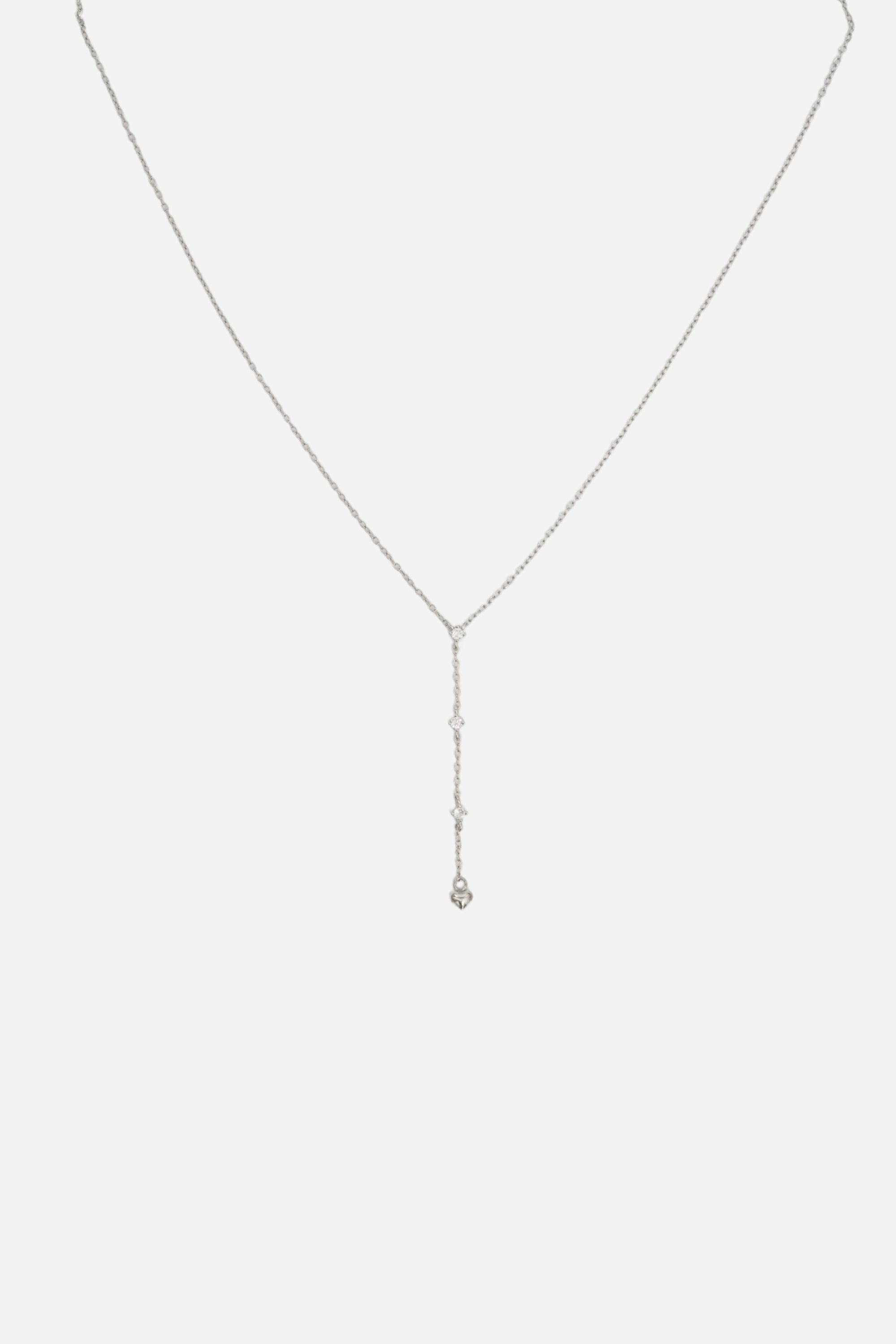 Sheer Y Heart Necklace