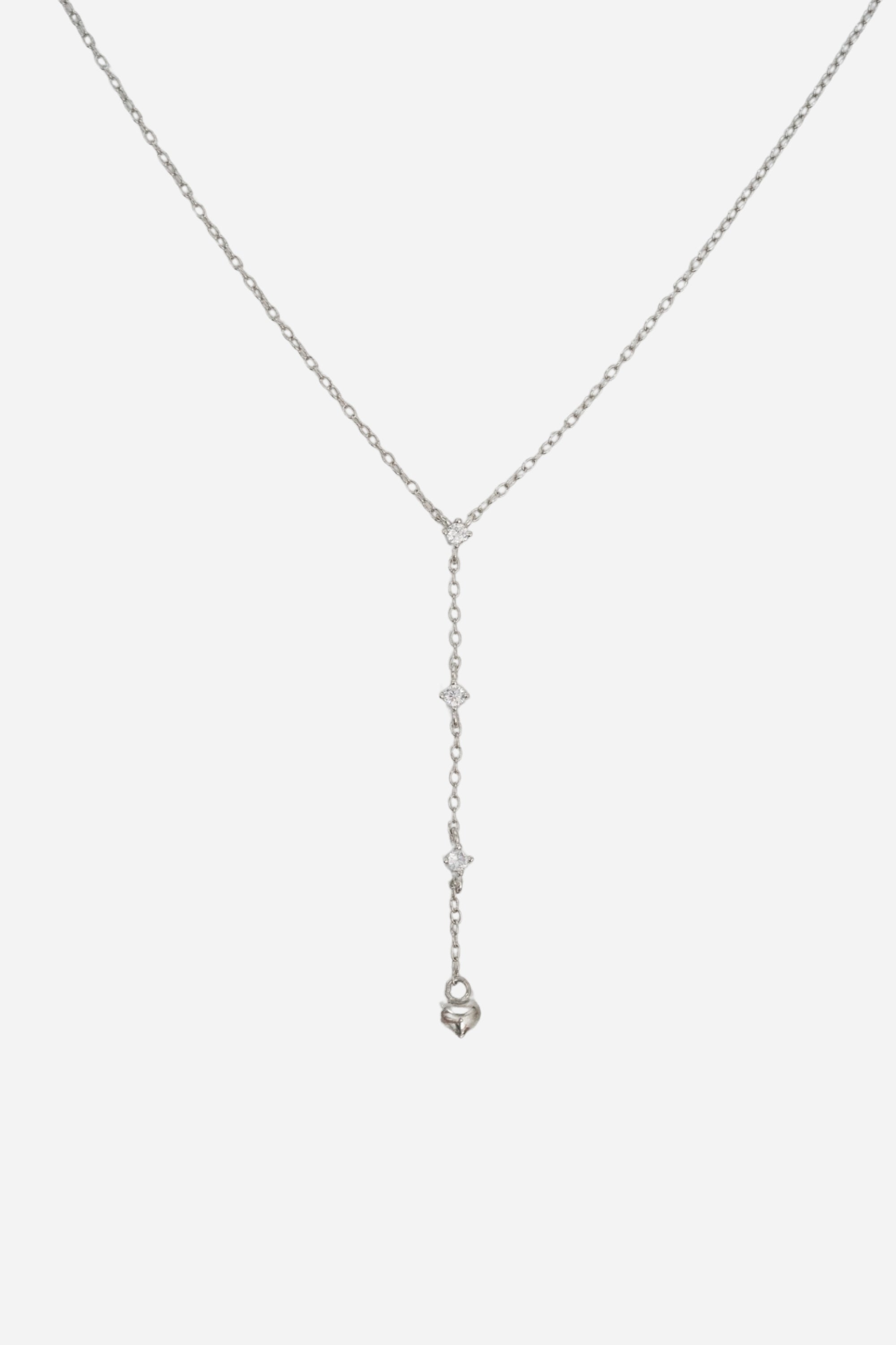 Sheer Y Heart Necklace