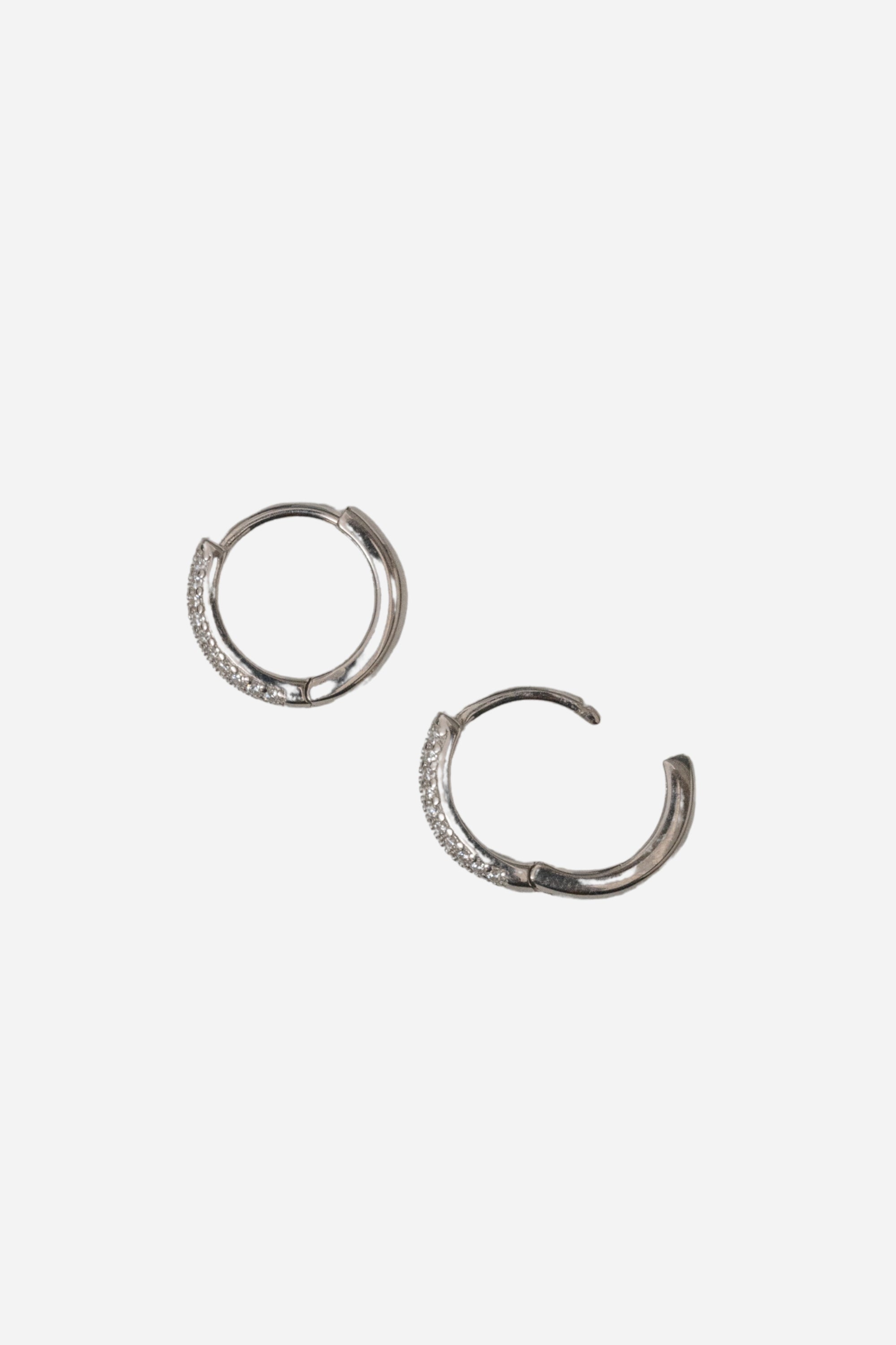 Deux Line Bijou Hoop Pierce | Silver