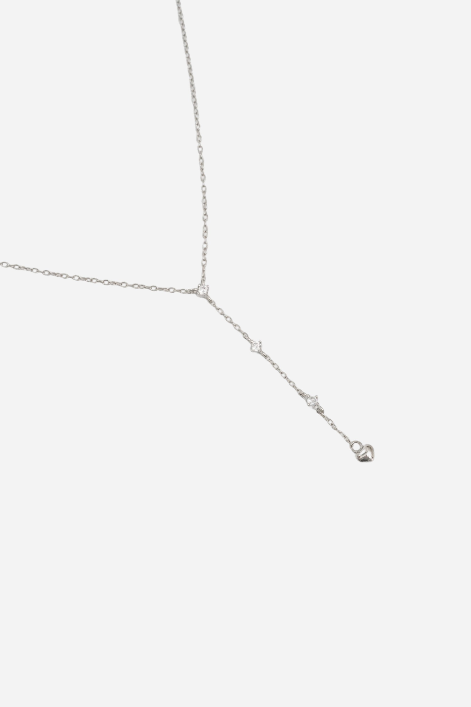Sheer Y Heart Necklace
