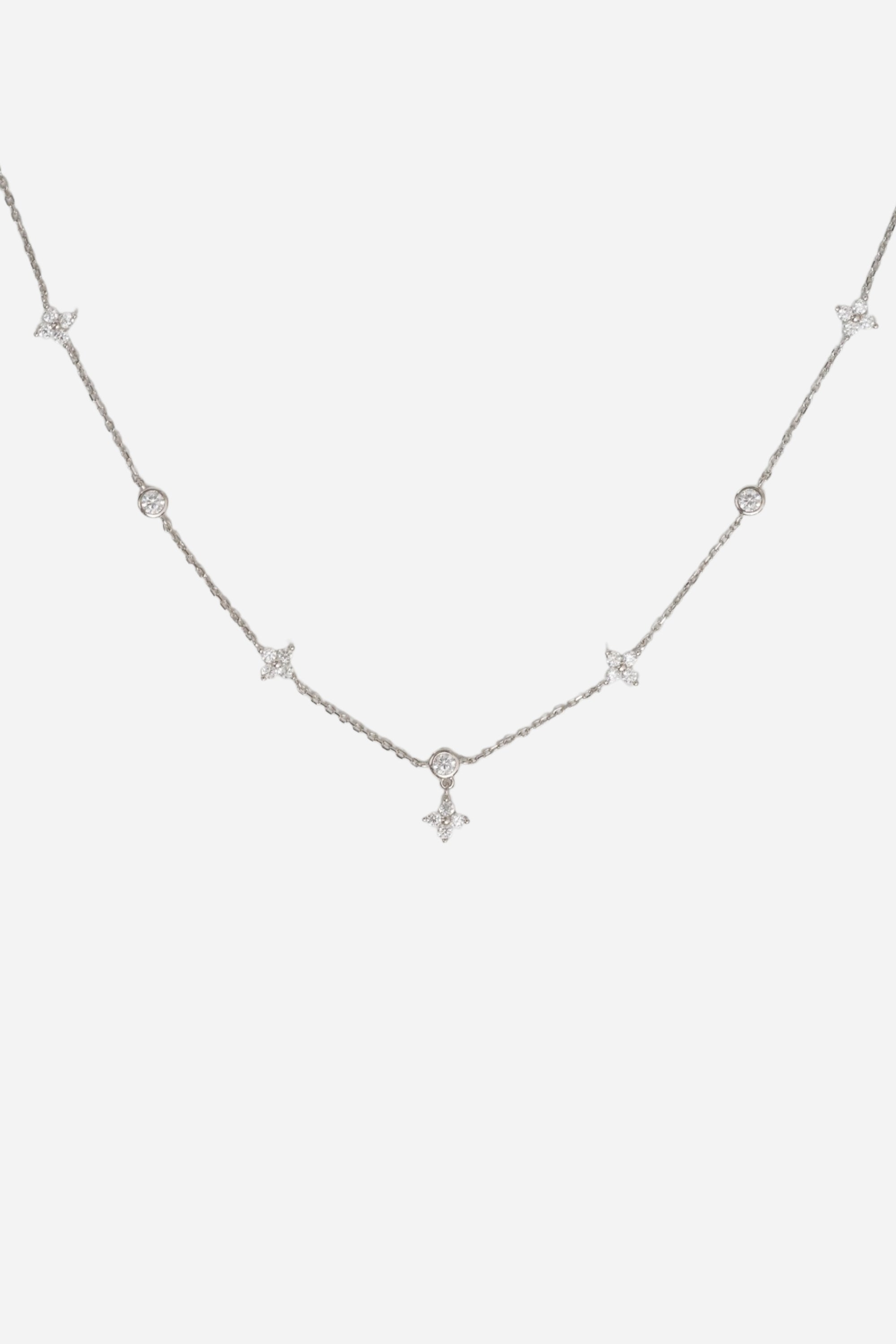 Clover Chain Necklace | Silver