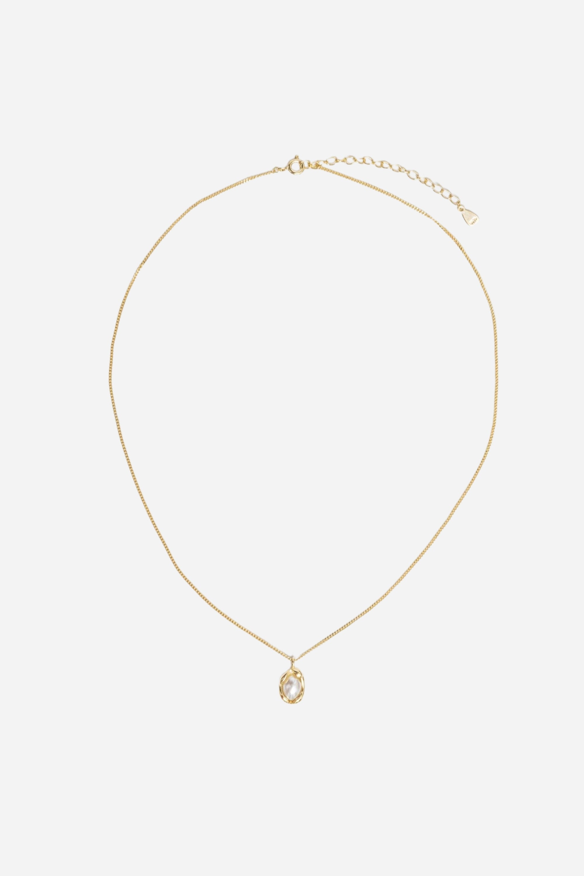 Egg Pearl Necklace | Gold