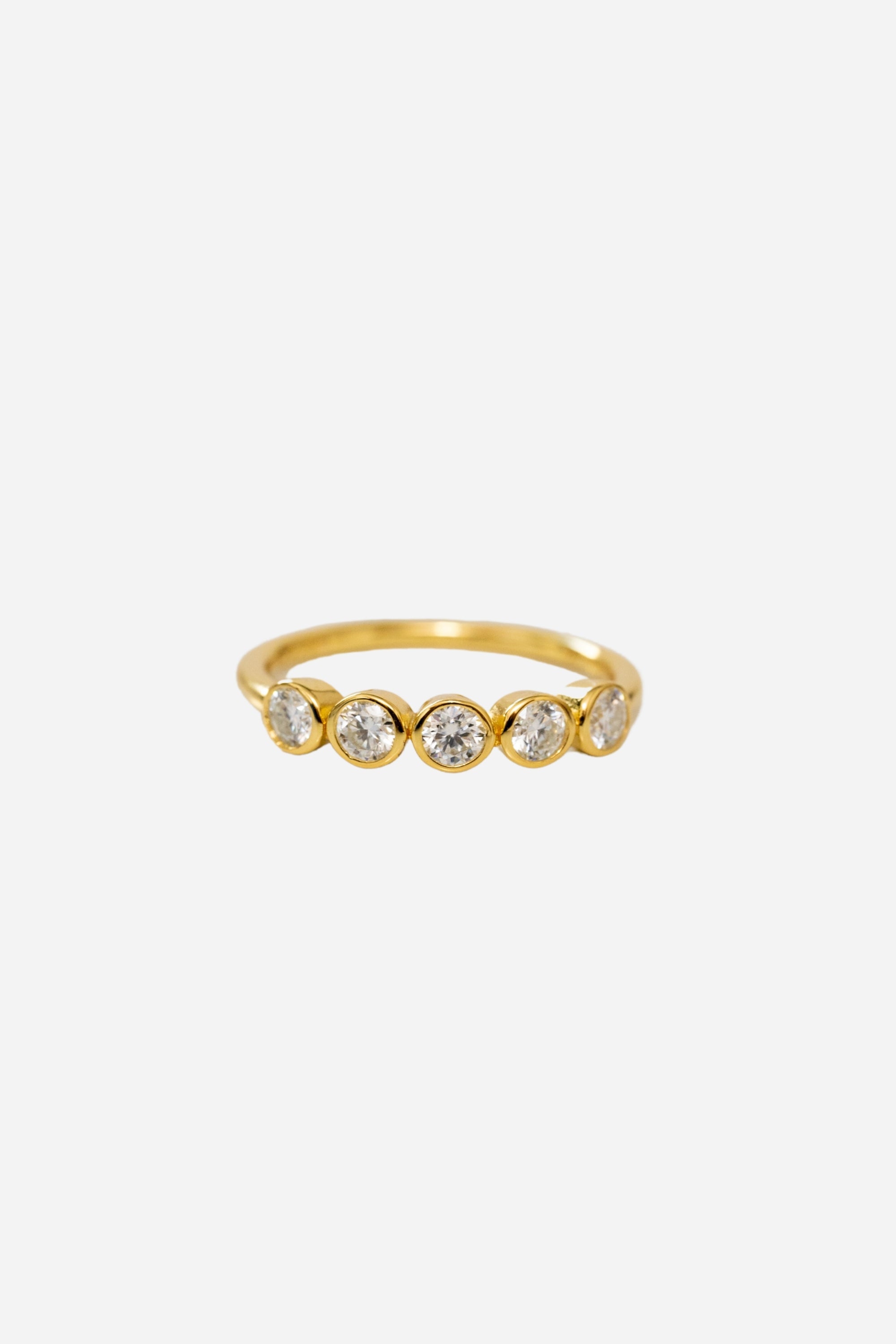 Round Half Eternity Ring | Gold