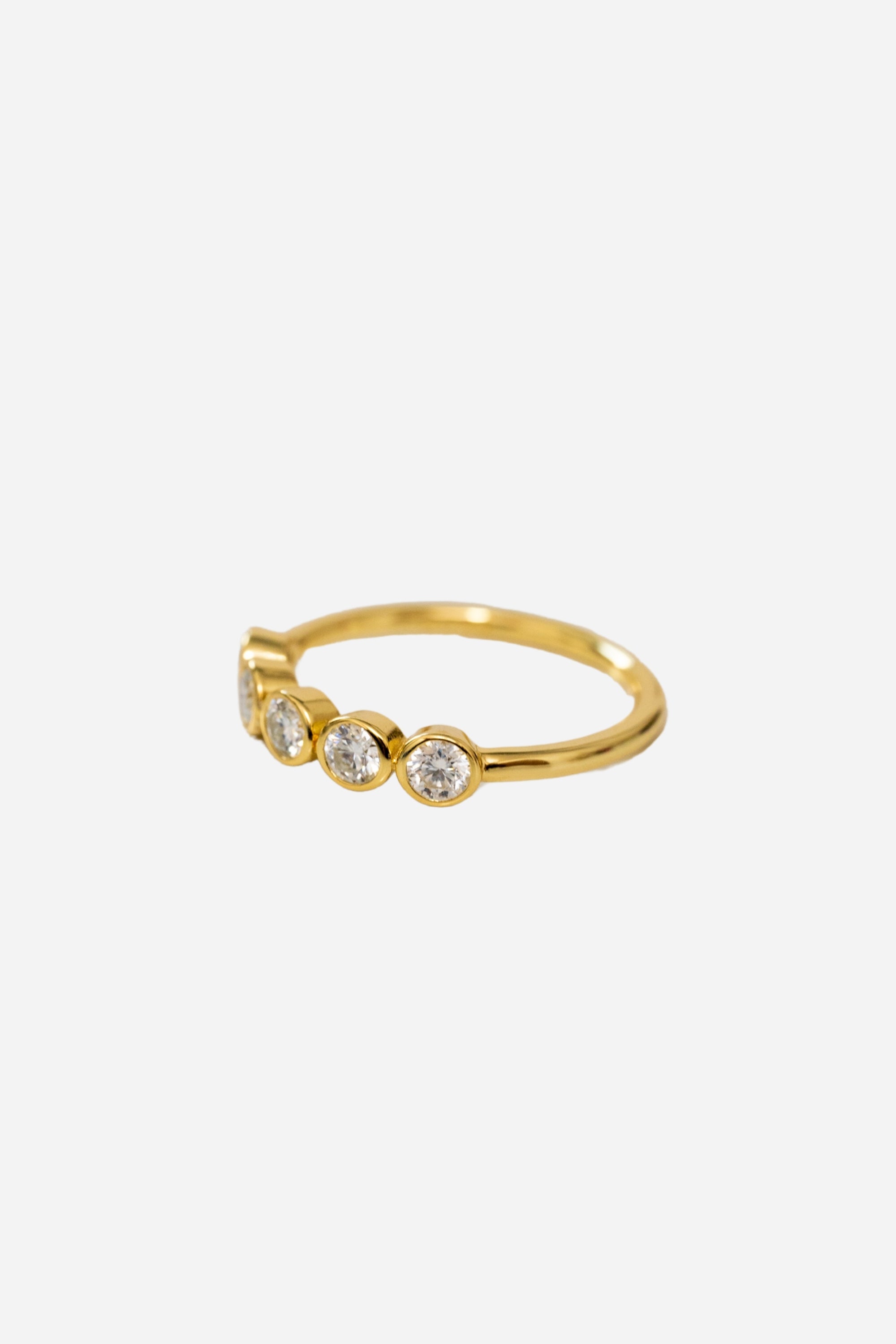 Round Half Eternity Ring | Gold