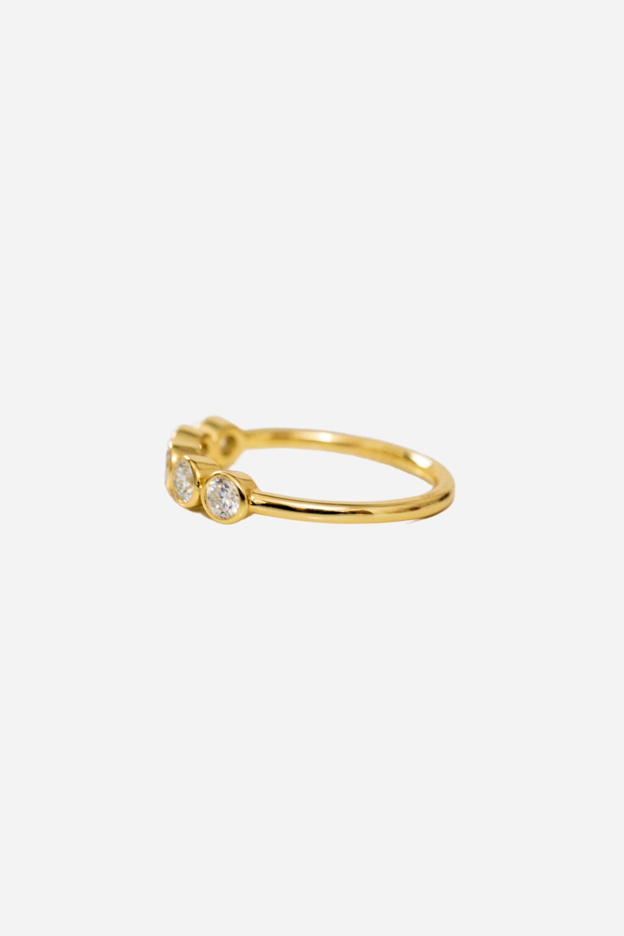 Round Half Eternity Ring | Gold