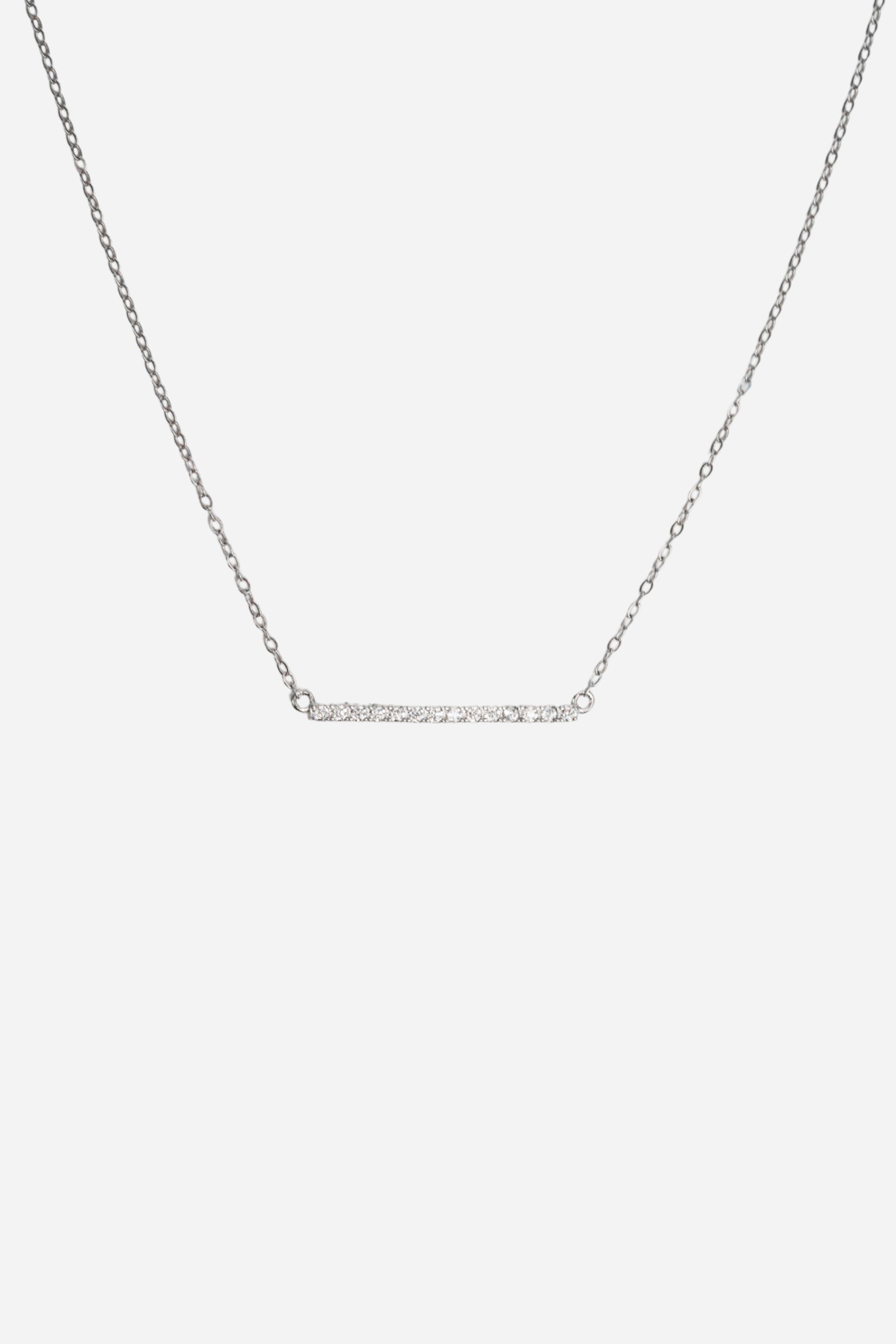 Zirconia Bar Necklace