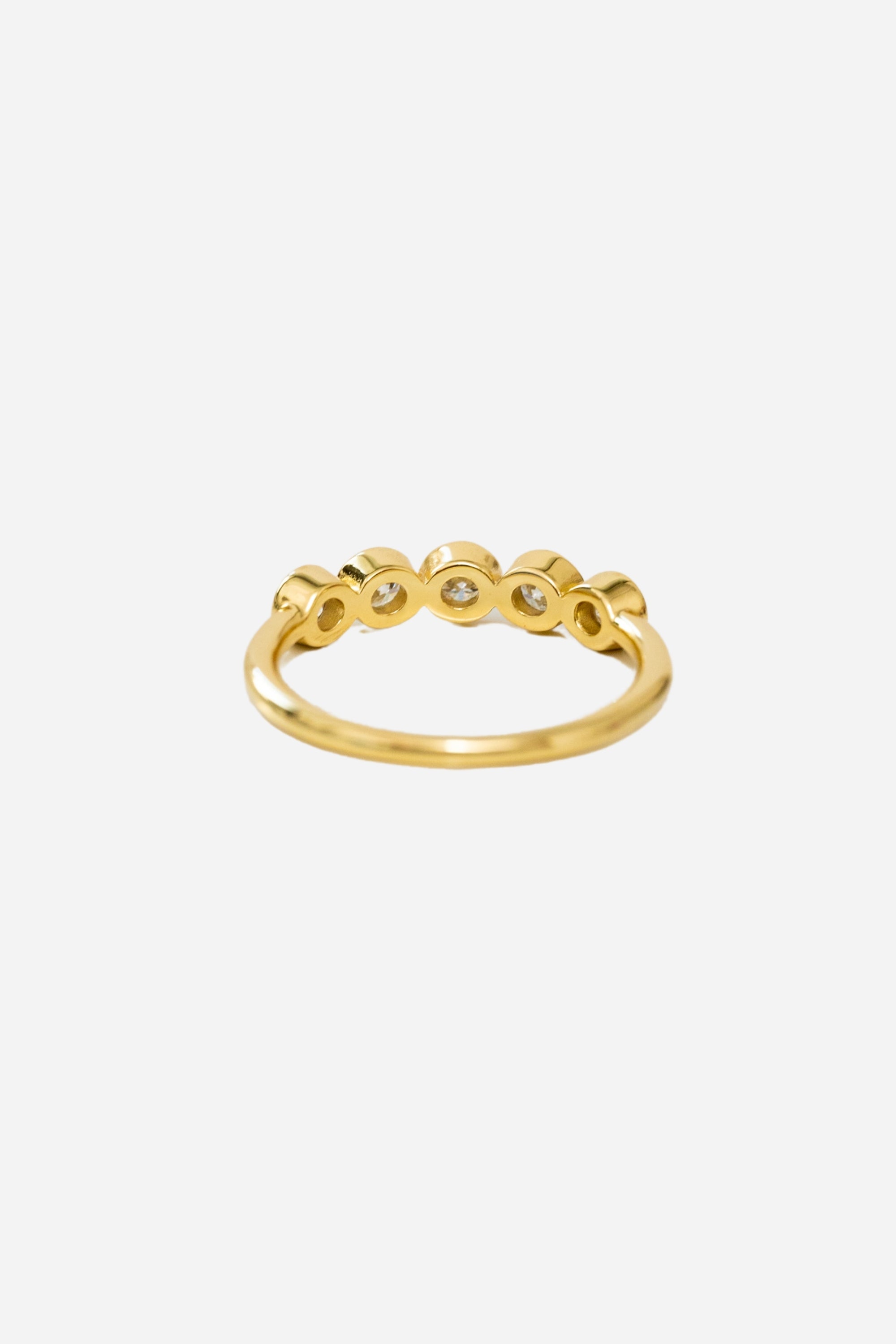 Round Half Eternity Ring | Gold