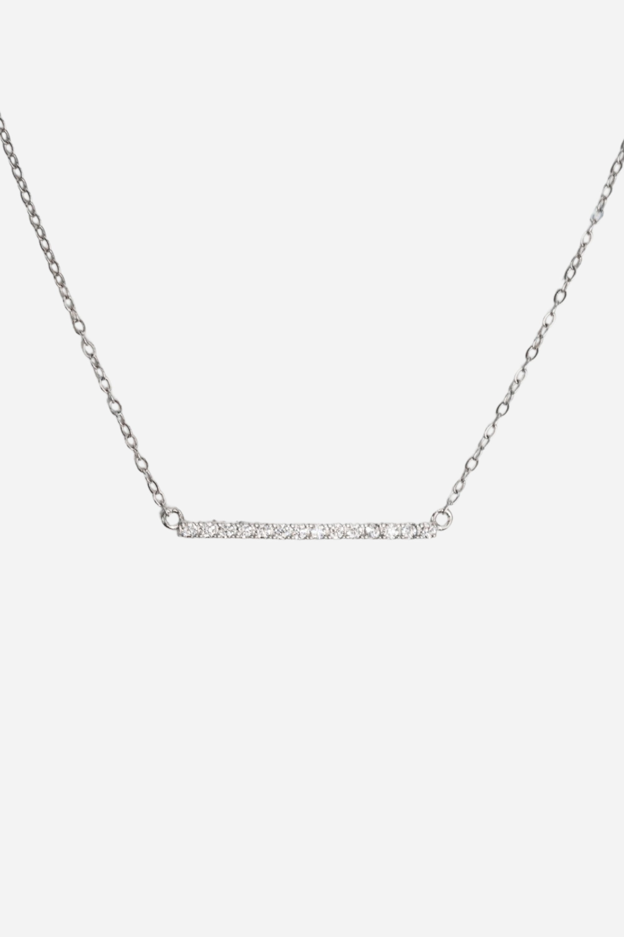 Zirconia Bar Necklace