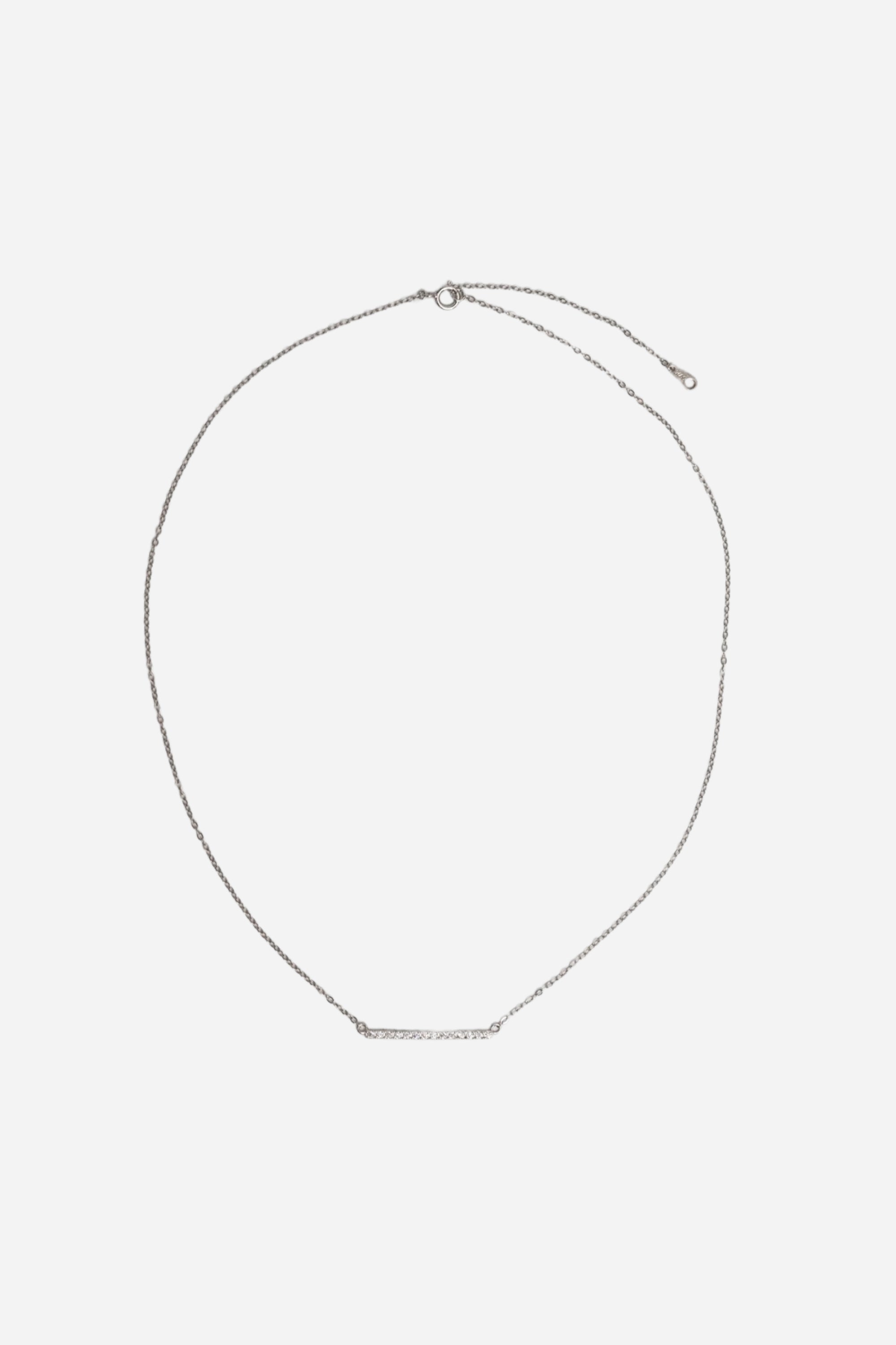 Zirconia Bar Necklace