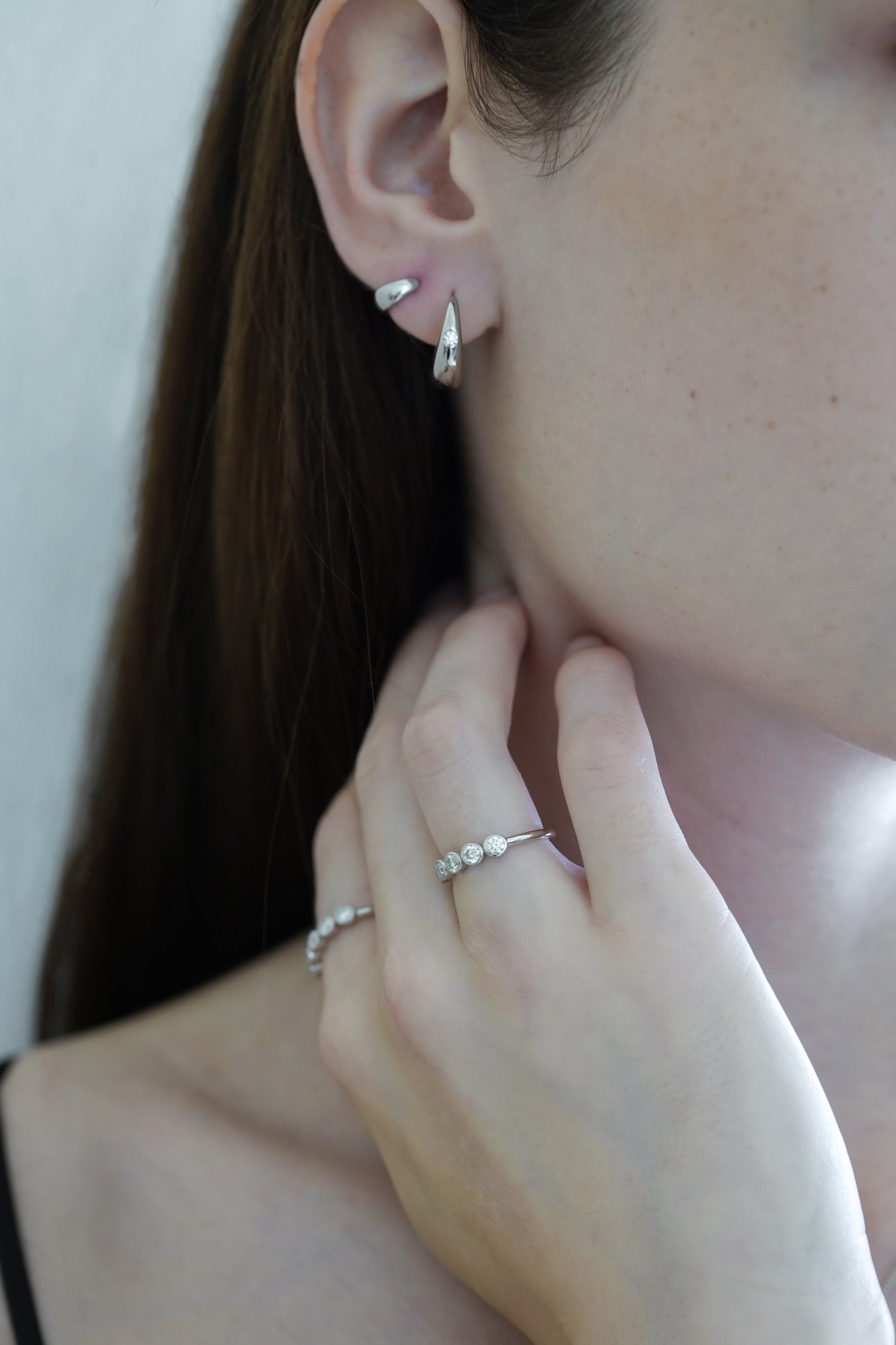 Round Half Eternity Ring | Silver