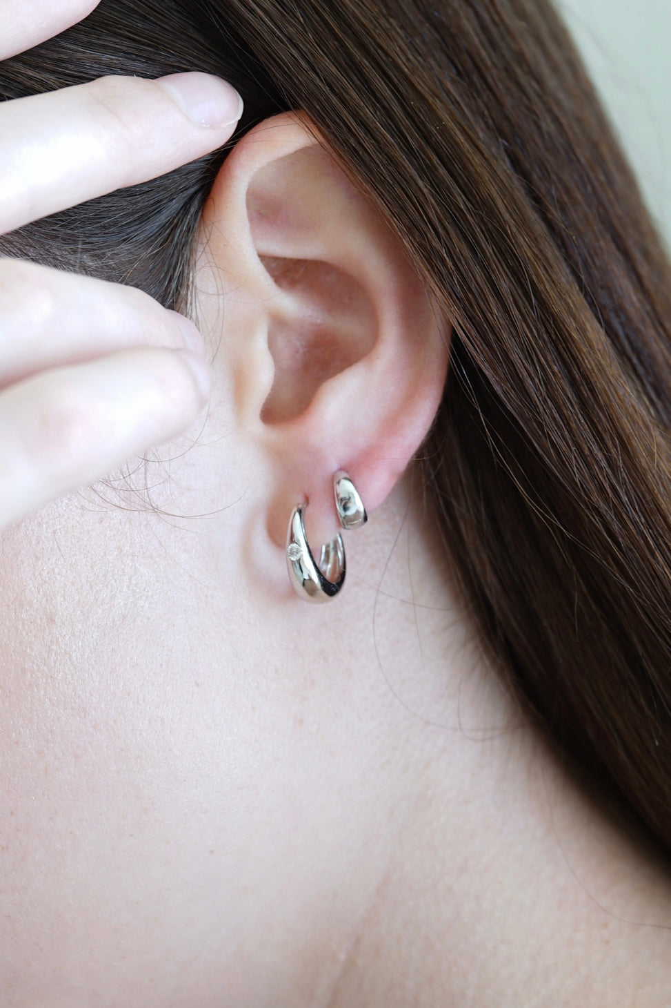 Drop Hoop Bijou Pierce | Silver