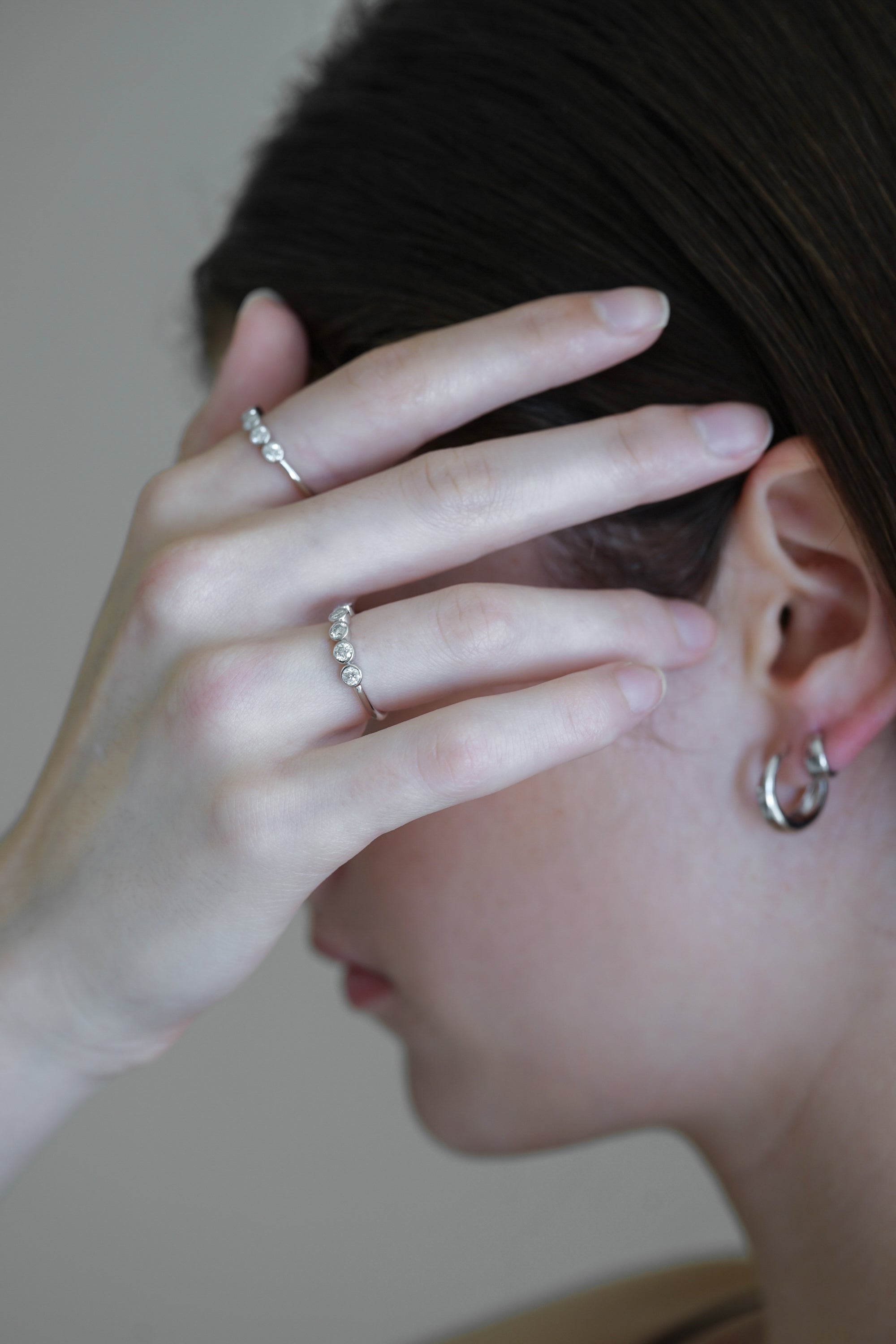 Round Half Eternity Ring | Silver