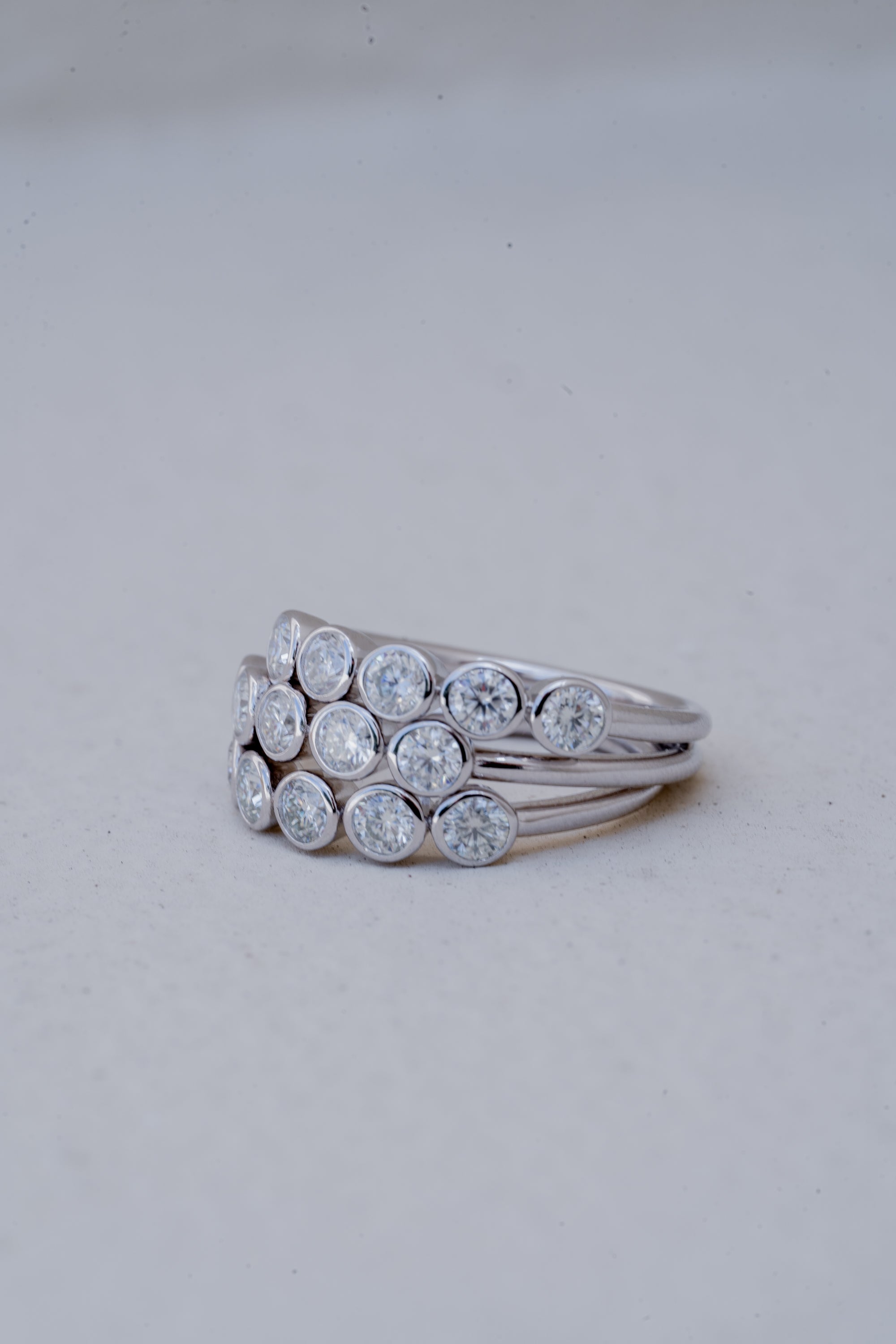 Round Half Eternity Ring | Silver