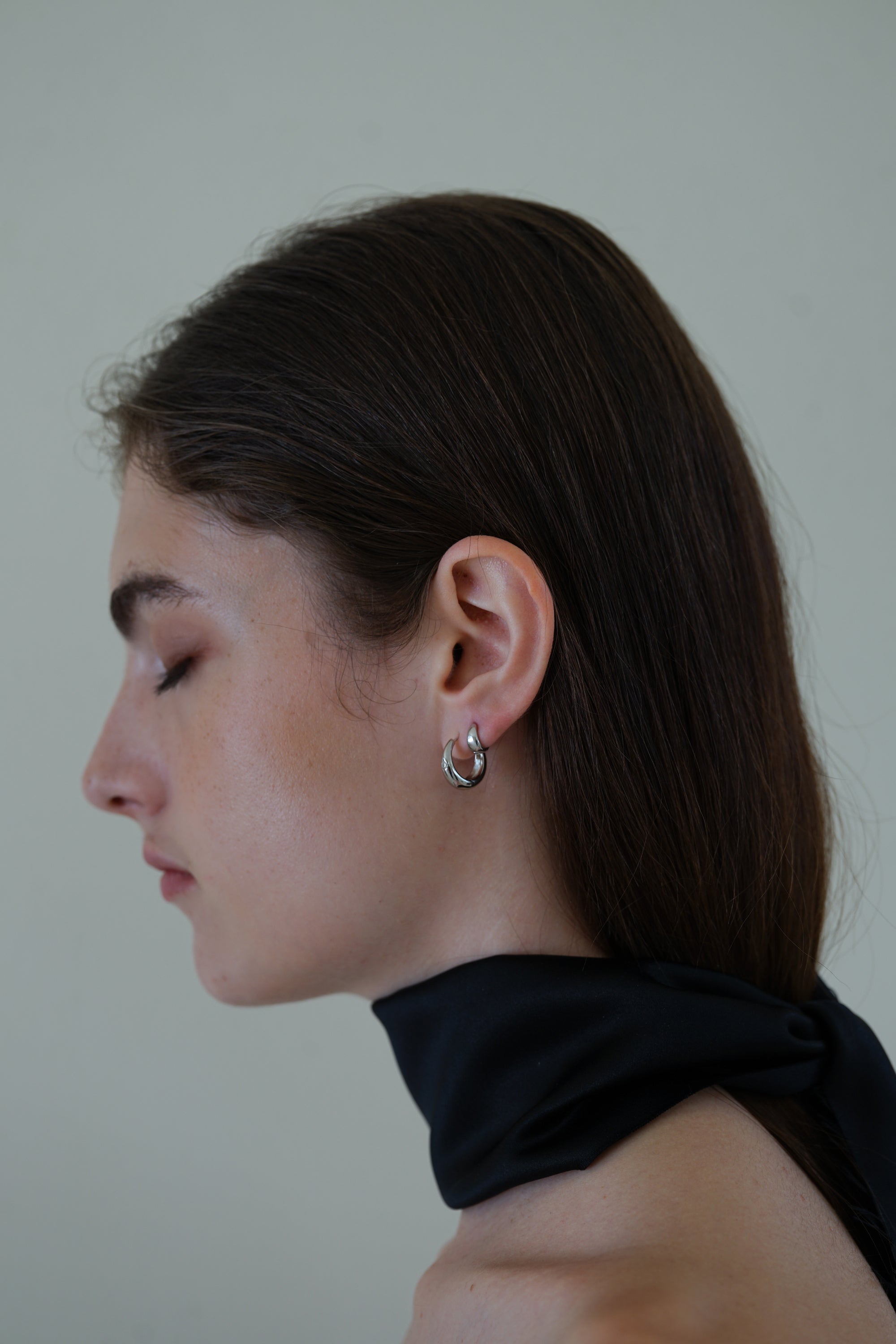 Drop Hoop Bijou Pierce | Silver