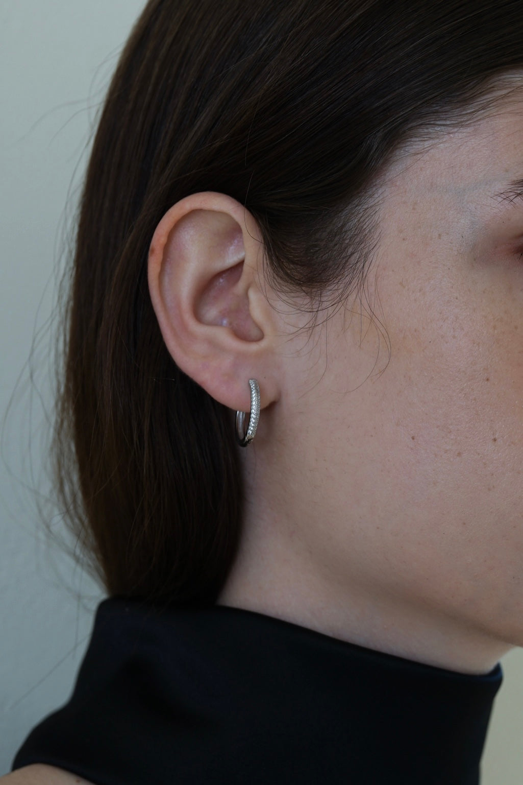 Deux Line Bijou Hoop Pierce | Silver