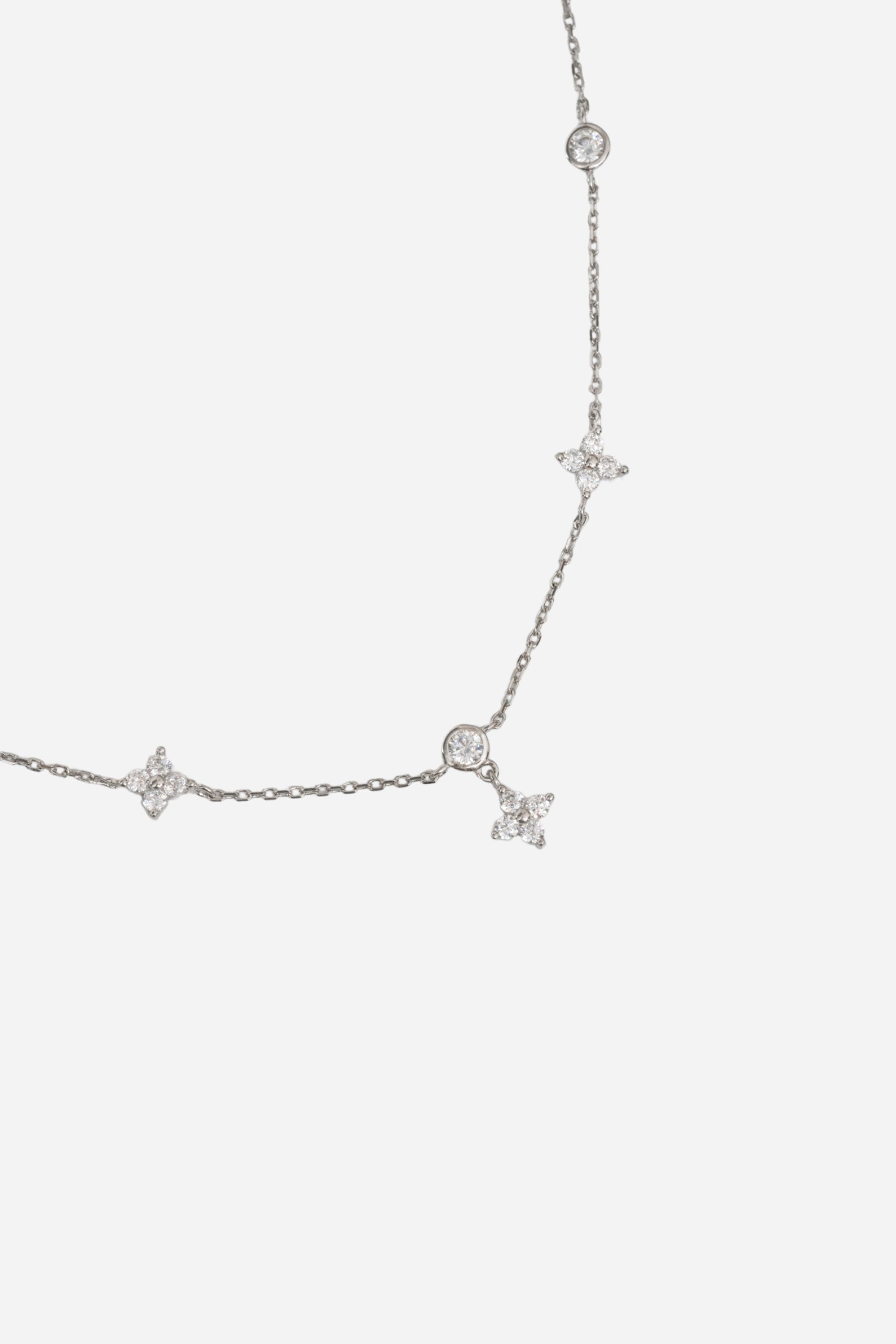Clover Chain Necklace | Silver