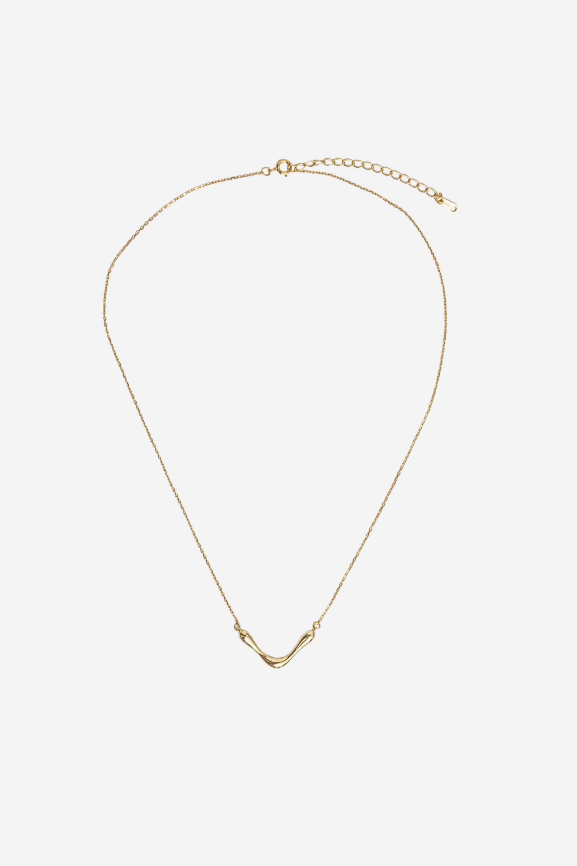 V Curve Necklace | Gold