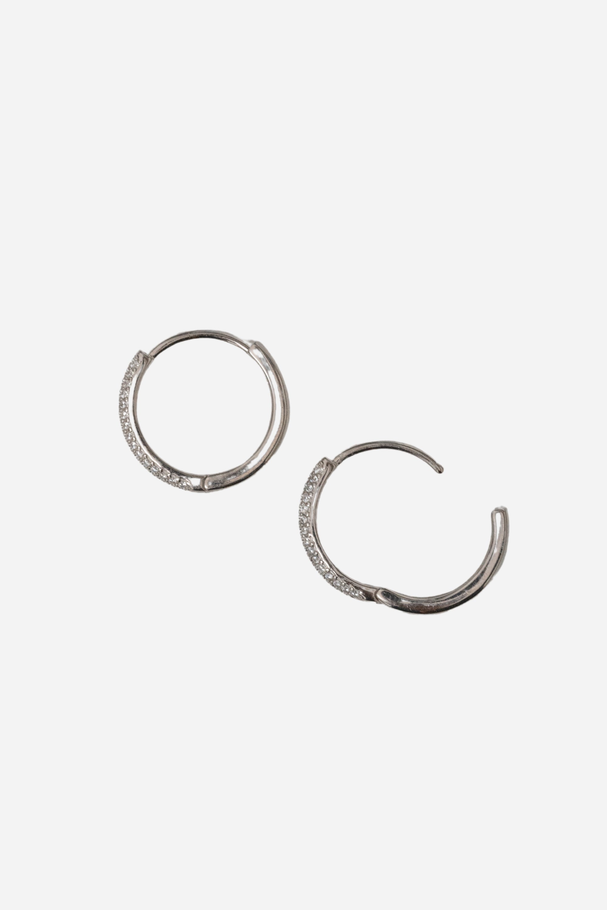 Deux Line Bijou Hoop Pierce | Silver
